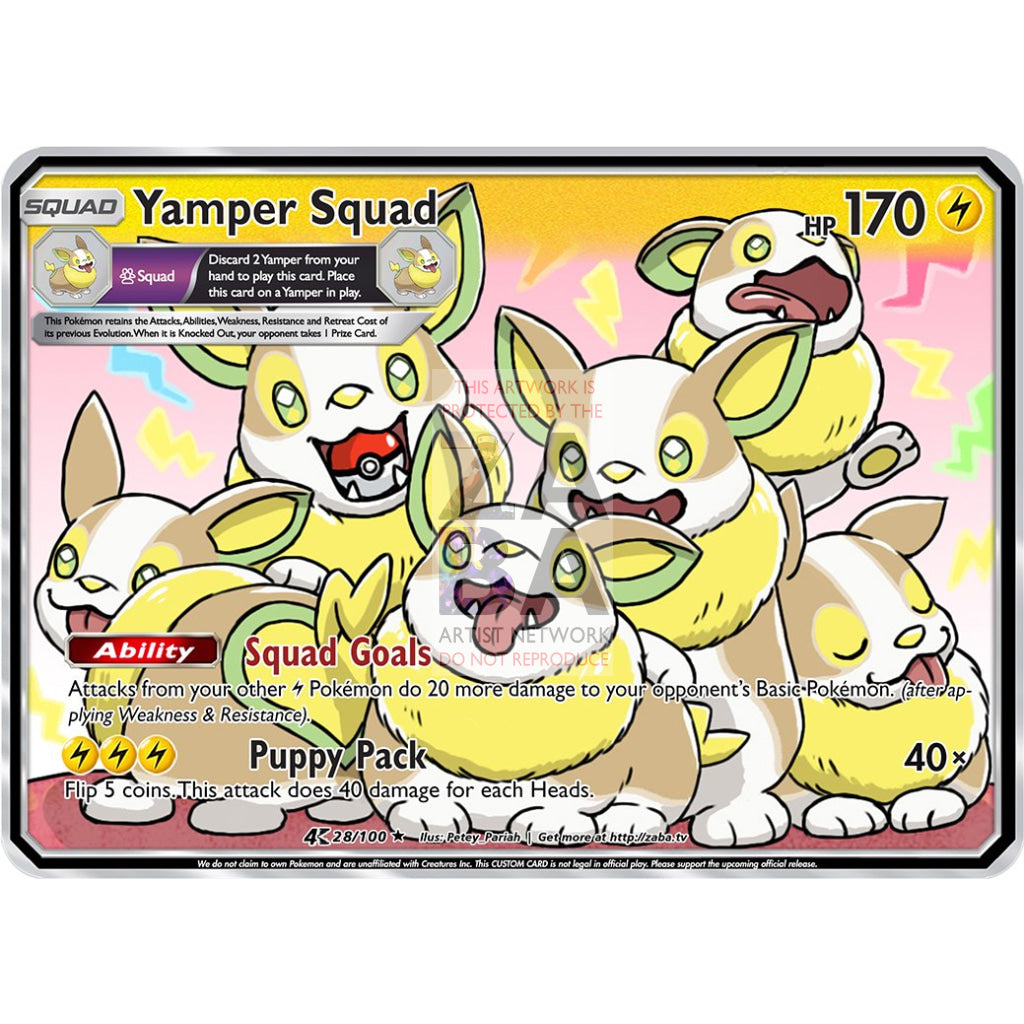 Yamper Squad Custom Pokemon Card - ZabaTV