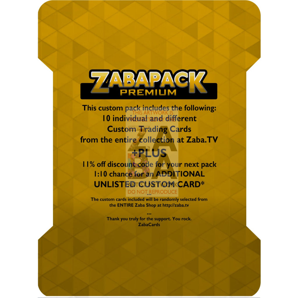 Zabapack Premium- 10 Custom Card Pack Pokemon Packs