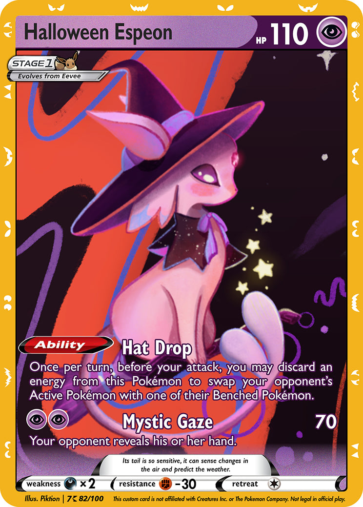 Halloween Espeon Custom Pokemon Card