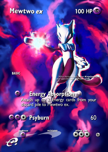 Mewtwo ex 101/109 Ruby & Sapphire Extended Art Custom Pokemon Card
