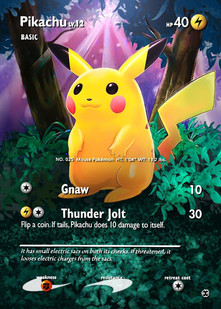 Pikachu 112/111 Rising Rivals Extended Art Custom Pokemon Card - ZabaTV