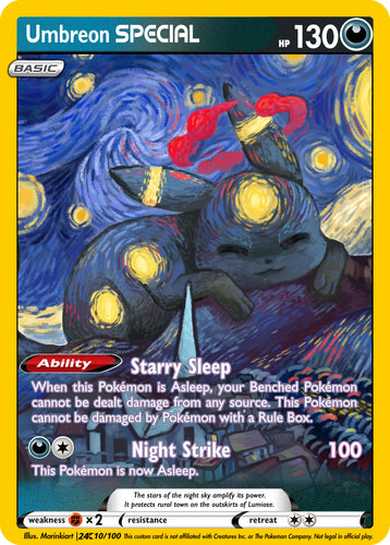 Umbreon SPECIAL Custom Pokemon Card