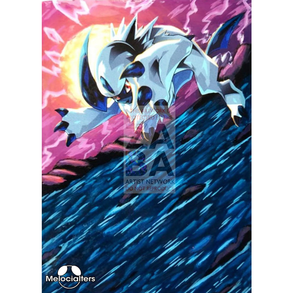 Absol 88/181 Team Up Extended Art Custom Pokemon Card Textless Silver Holographic