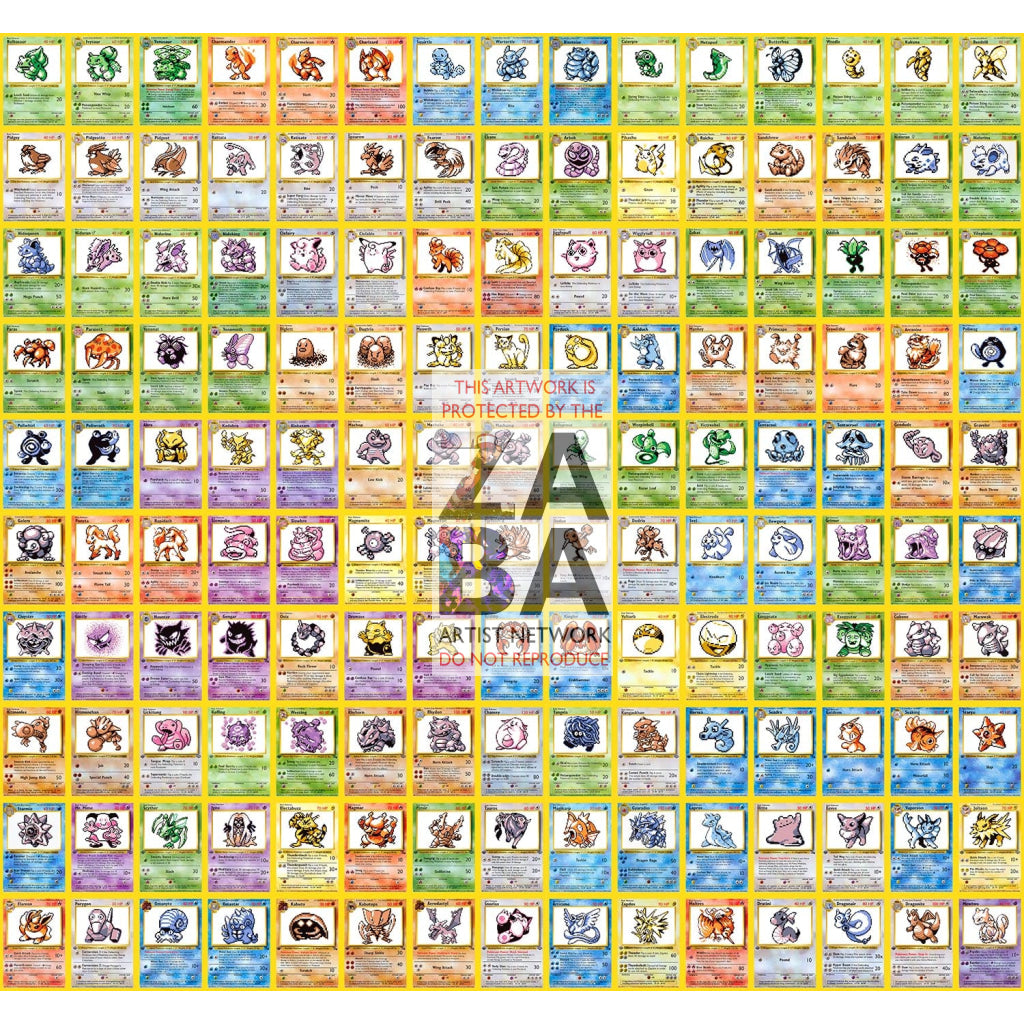 All 151 Game Sprite Custom Pokemon Cards - ZabaTV