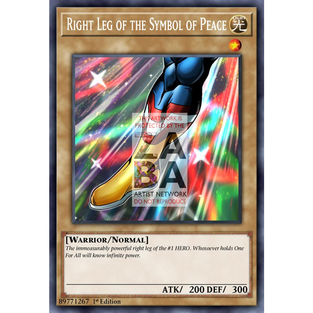 AllMight The Symbol of Peace (Exodia Parody) Full Art ORICA - Custom Yu-Gi-Oh! Card - ZabaTV