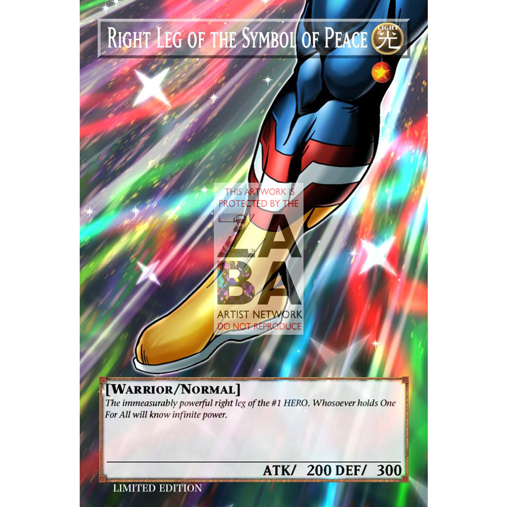 AllMight The Symbol of Peace (Exodia Parody) Full Art ORICA - Custom Yu-Gi-Oh! Card - ZabaTV