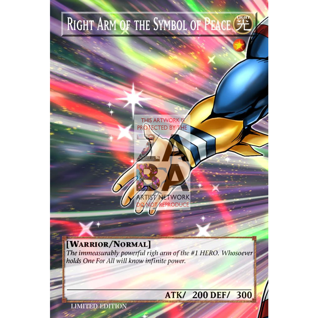 AllMight The Symbol of Peace (Exodia Parody) Full Art ORICA - Custom Yu-Gi-Oh! Card - ZabaTV