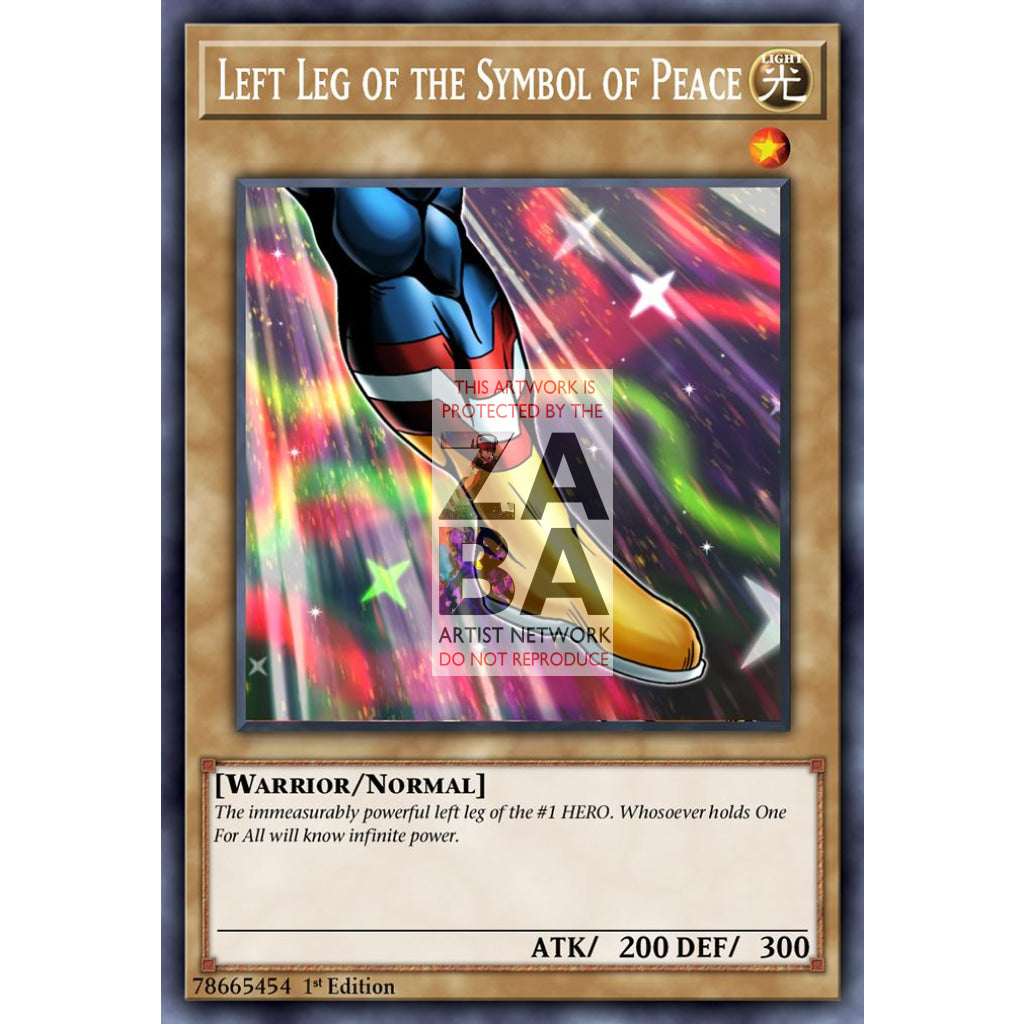 AllMight The Symbol of Peace (Exodia Parody) Full Art ORICA - Custom Yu-Gi-Oh! Card - ZabaTV