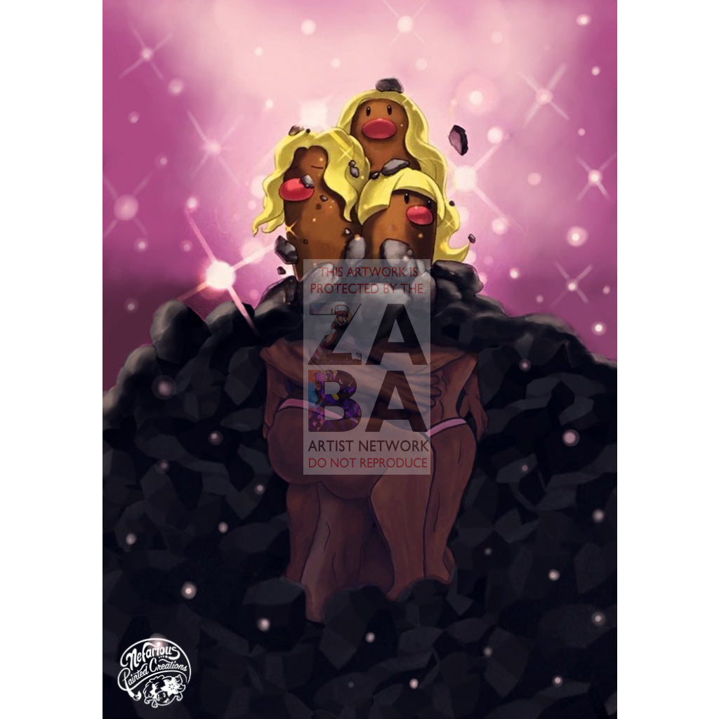 Alolan Dugtrio 122/214 Unbroken Bonds Extended Art Custom Pokemon Card - ZabaTV