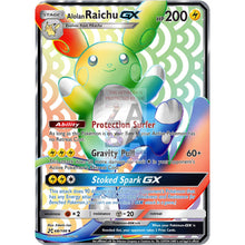 Alolan Raichu Gx Rainbow Rare Custom Pokemon Card