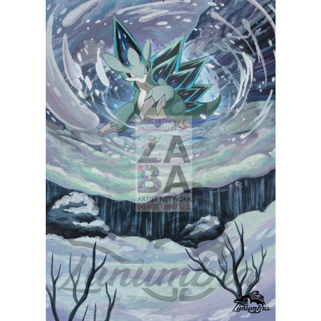 Alolan Sandslash Guardians Rising 20/145 Extended Art Custom Pokemon Card Silver Holographic