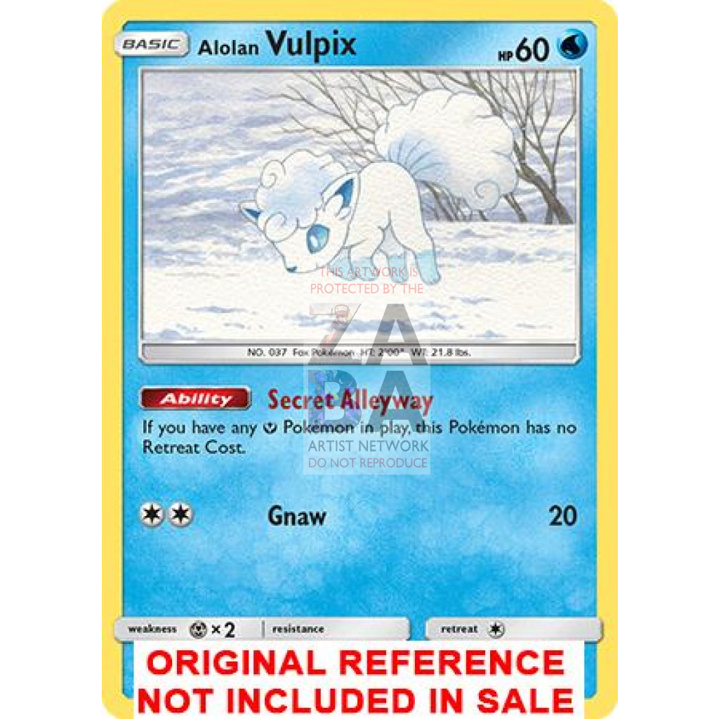Alolan Vulpix 53/214 Lost Thunder Extended Art Custom Pokemon Card - ZabaTV