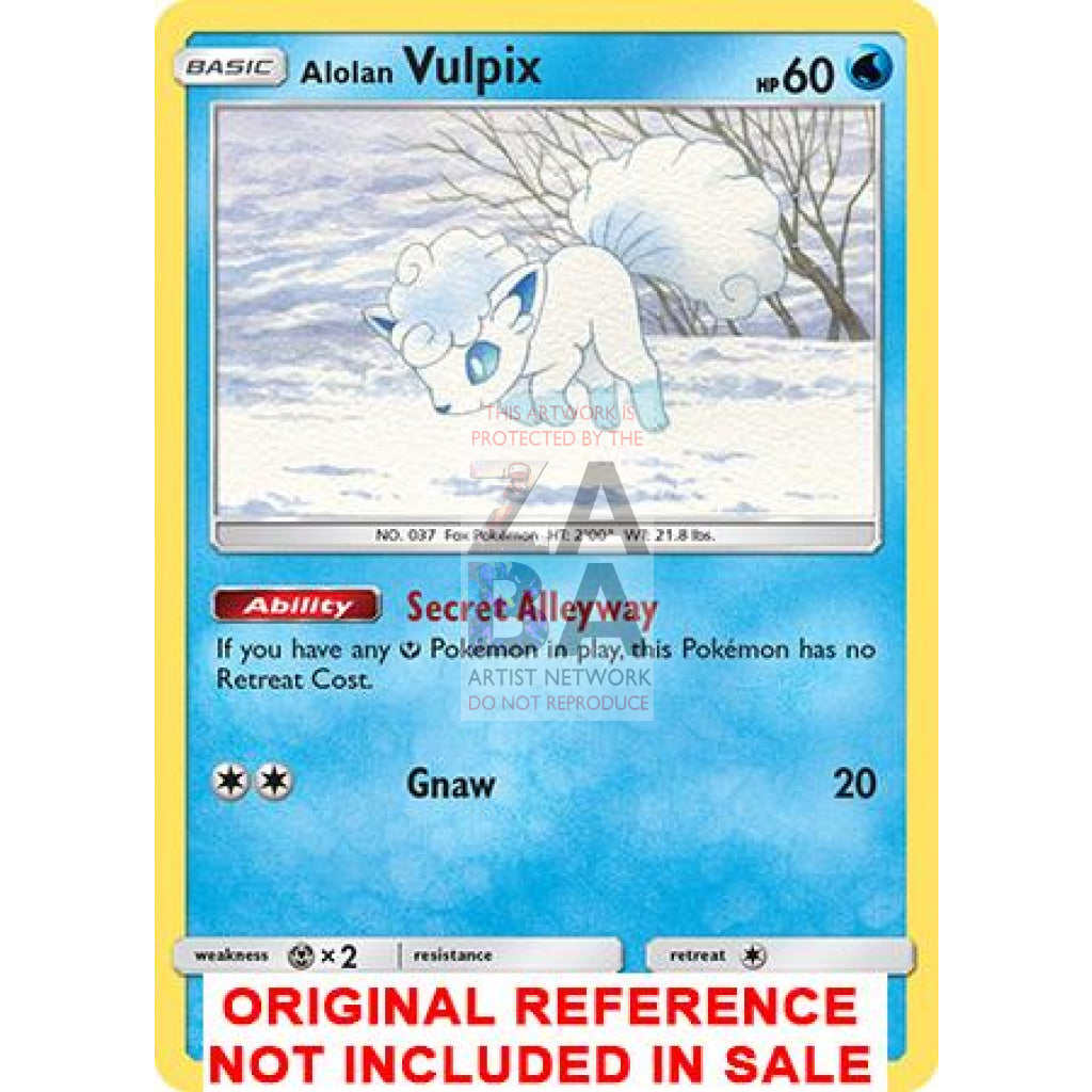 Alolan Vulpix 53/214 Lost Thunder Extended Art Custom Pokemon Card