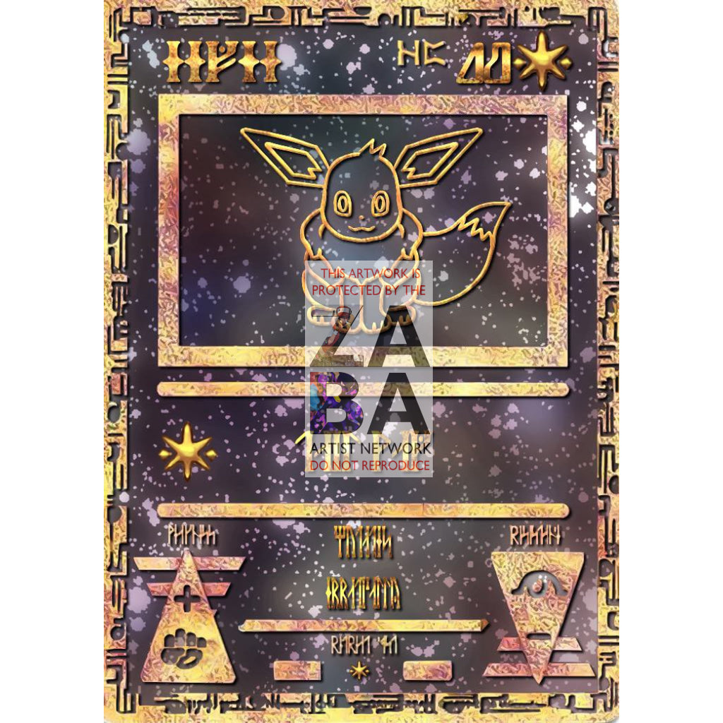 Ancient Eevee Custom Pokemon Card - ZabaTV