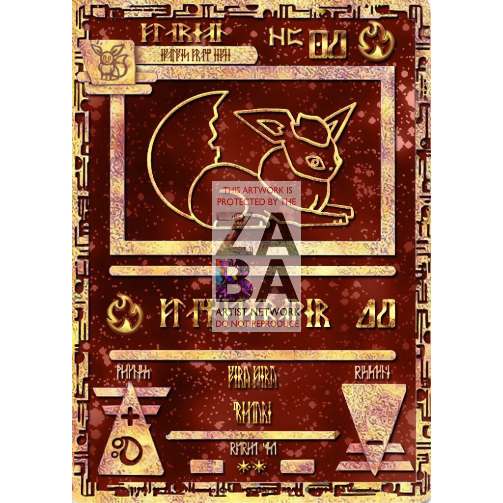 Ancient Flareon Custom Pokemon Card - ZabaTV