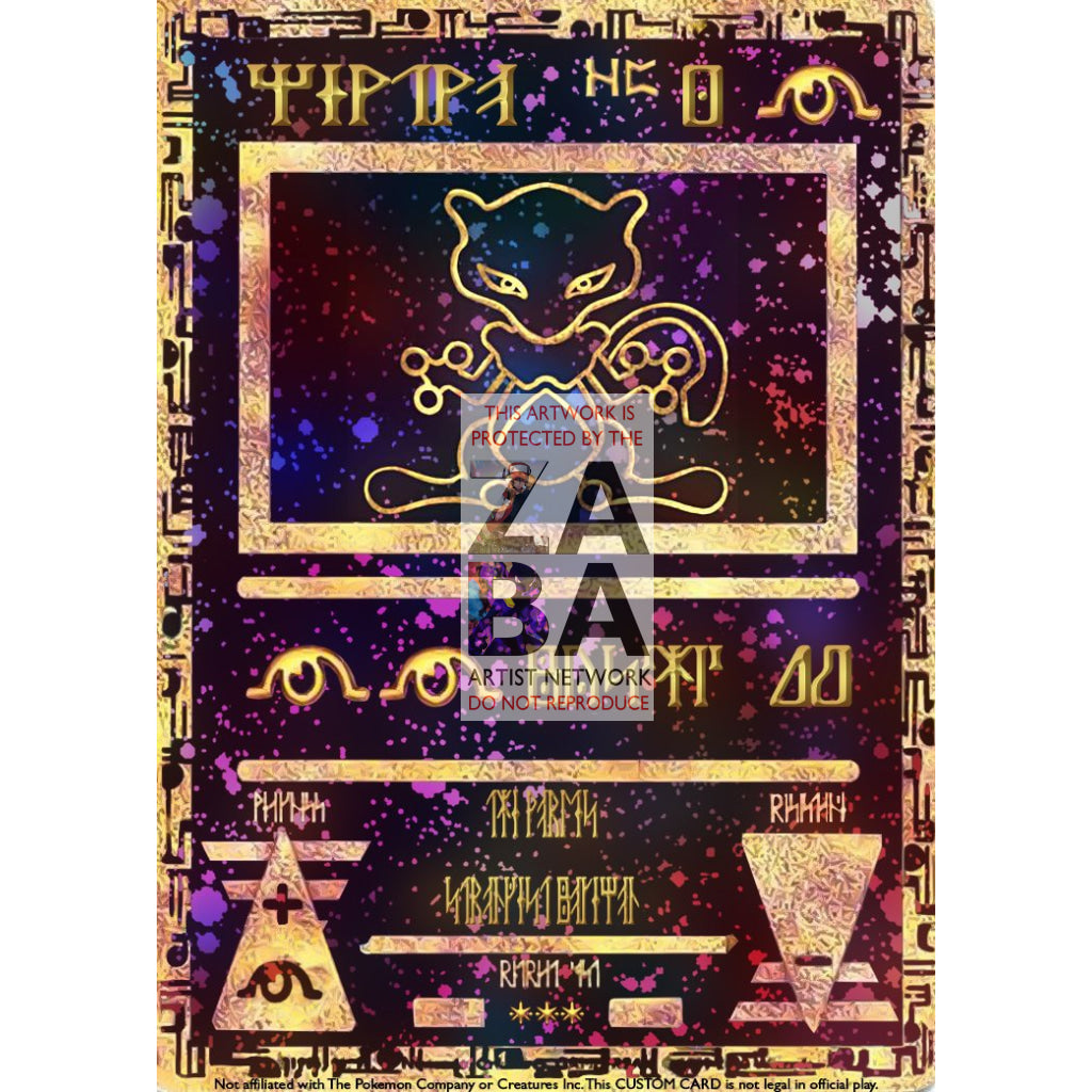 Ancient Mewtwo Custom Pokemon Card - ZabaTV