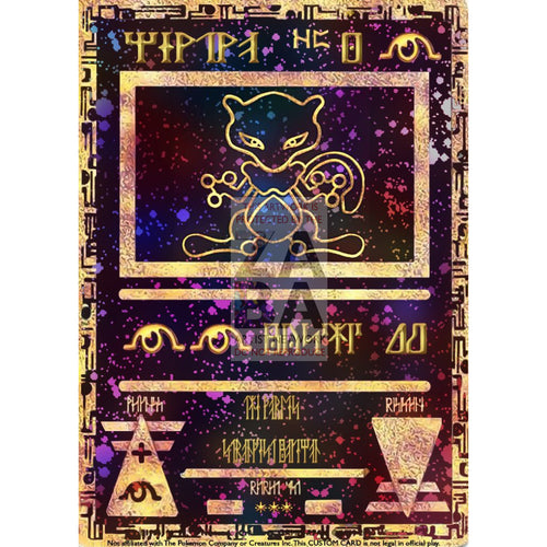 Ancient Mewtwo Custom Pokemon Card Silver Foil