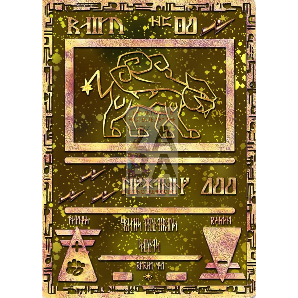 Ancient Raikou Custom Pokemon Card Silver Foil
