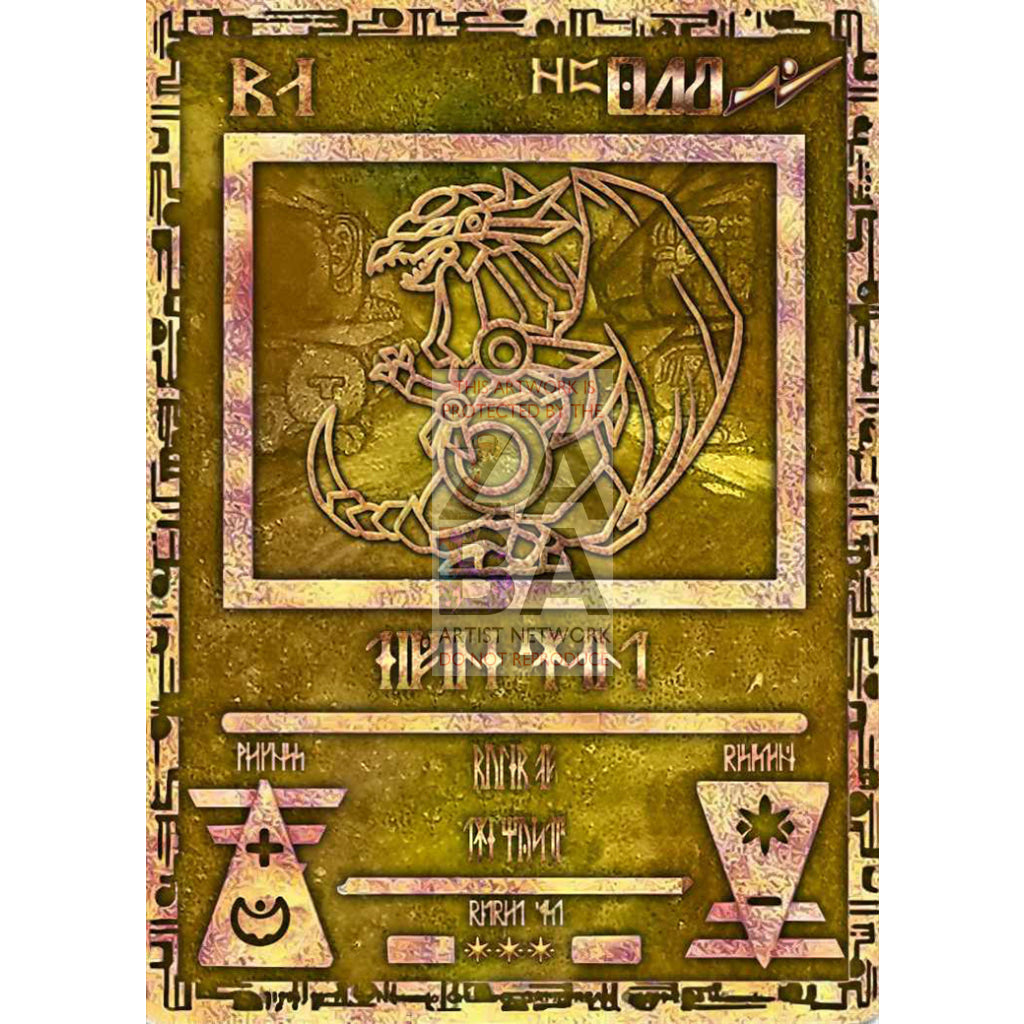Ancient Winged Dragon Of Ra Custom Pokemon Card Silver Foil