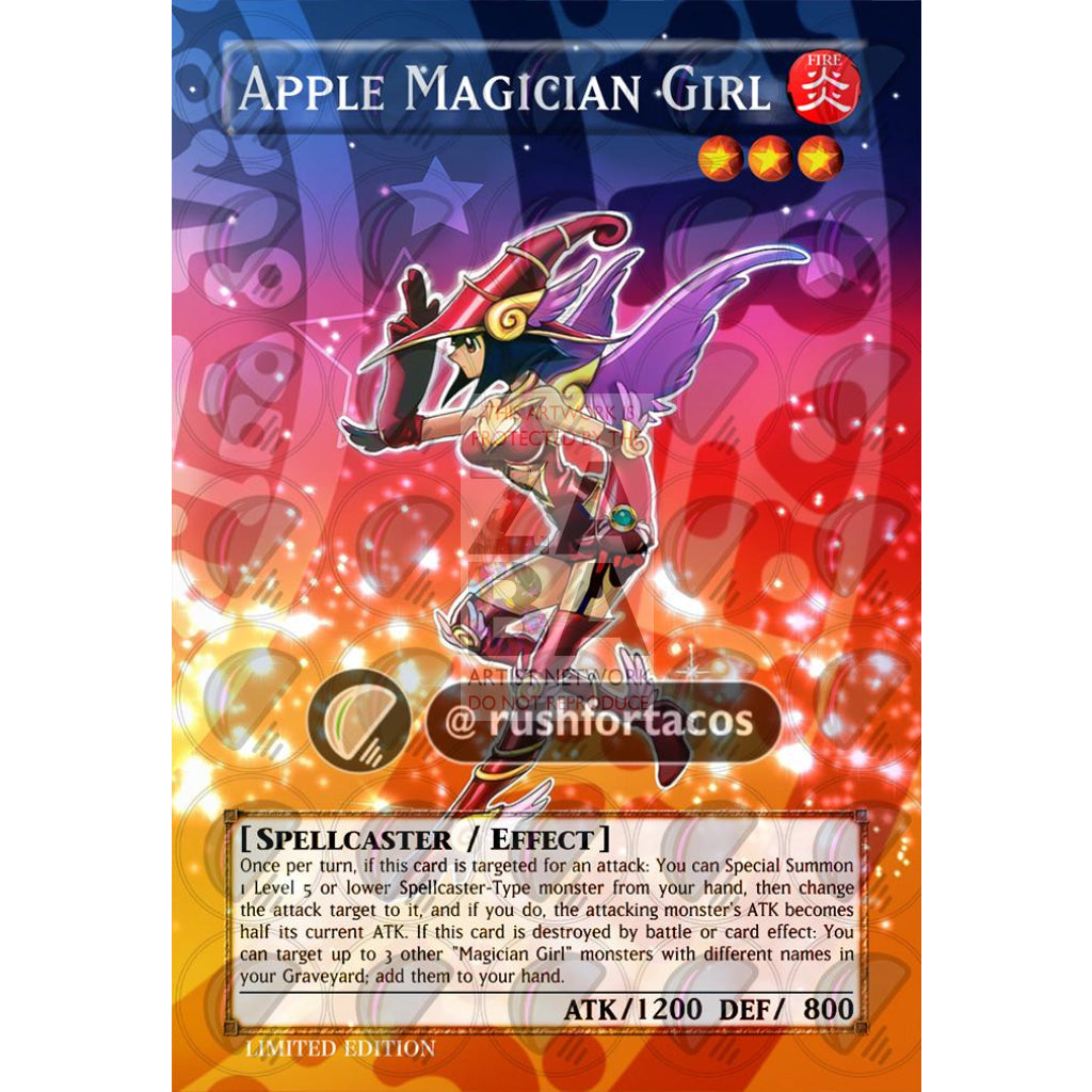 Apple Magician Girl Full Art ORICA - Custom Yu-Gi-Oh! Card - ZabaTV