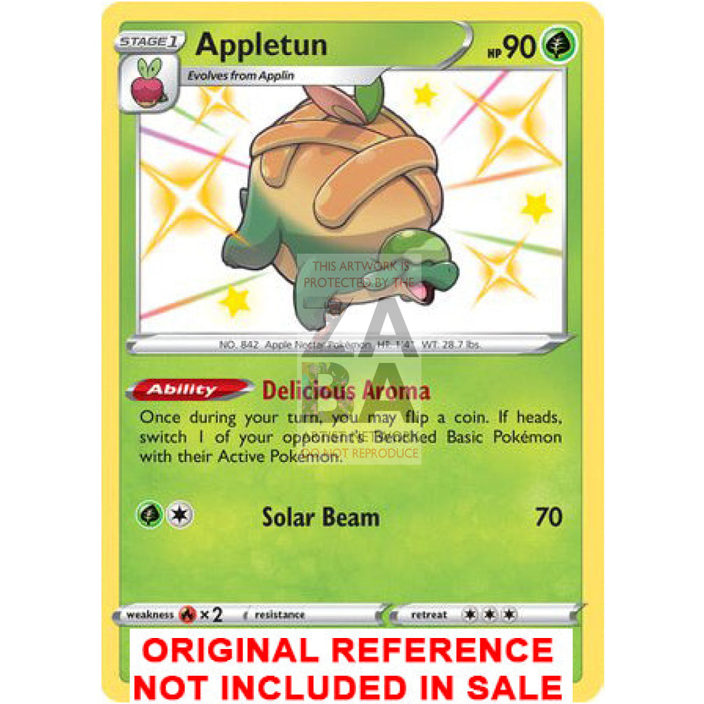 Appletun SV014/SV122 Shining Fates Extended Art Custom Pokemon Card - ZabaTV