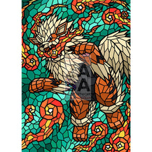 Arcanine V Stained-Glass Custom Pokemon Card