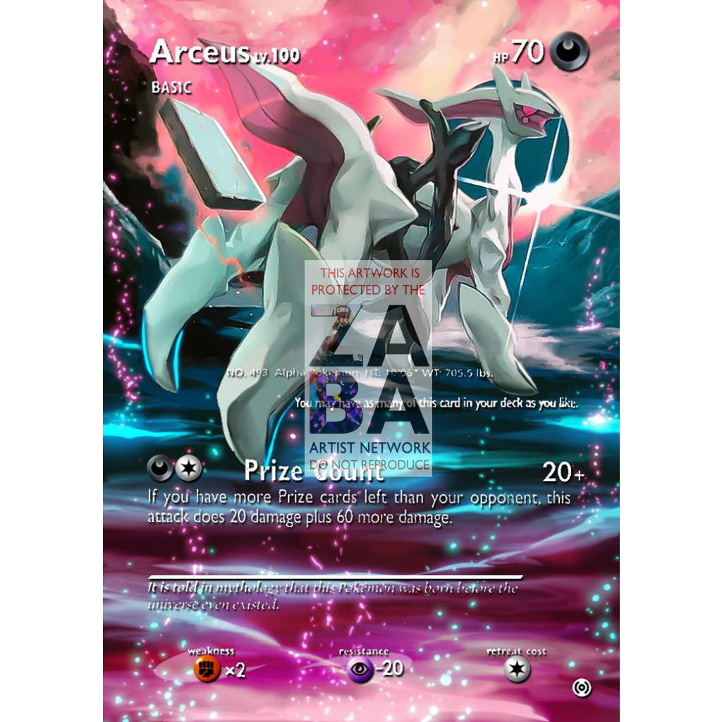 Arceus AR1 Platinum Arceus Extended Art Custom Pokemon Card - ZabaTV