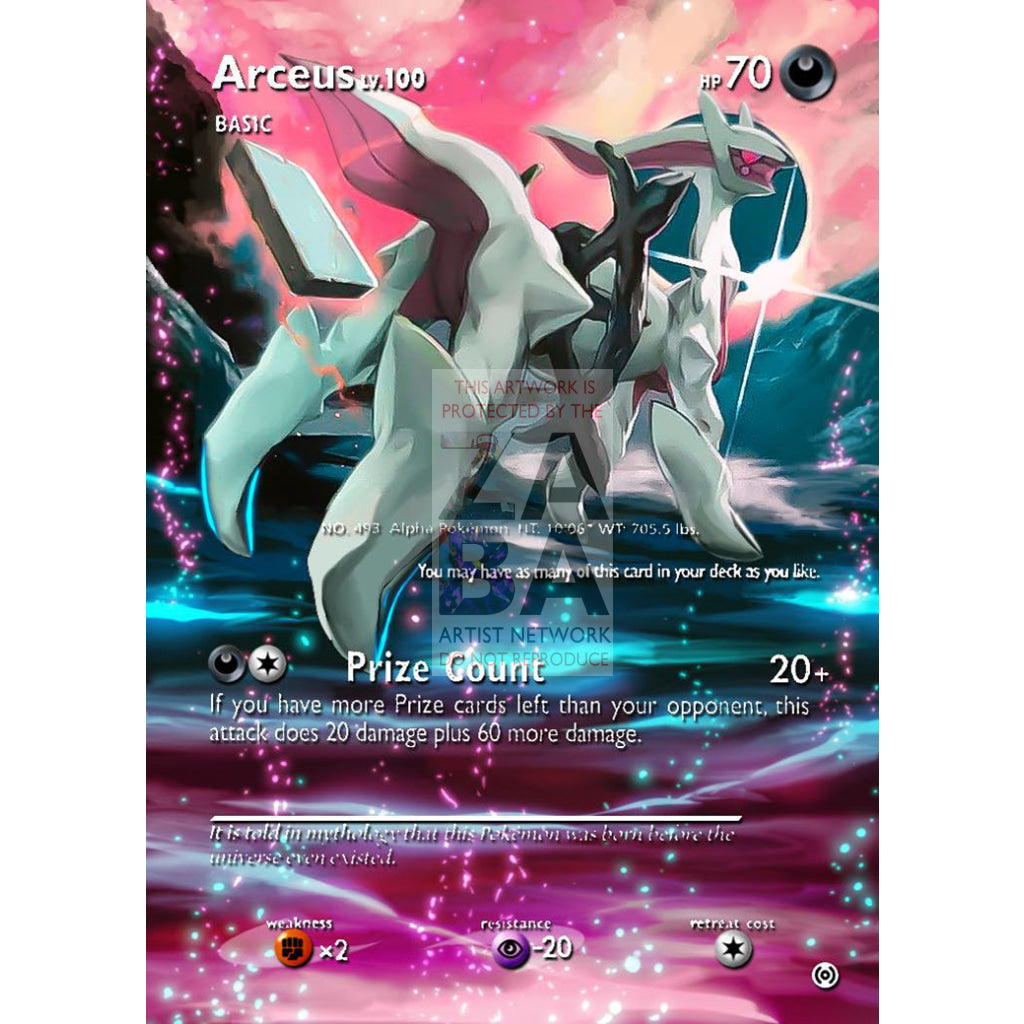 Arceus AR1 Platinum Arceus Extended Art Custom Pokemon Card - ZabaTV