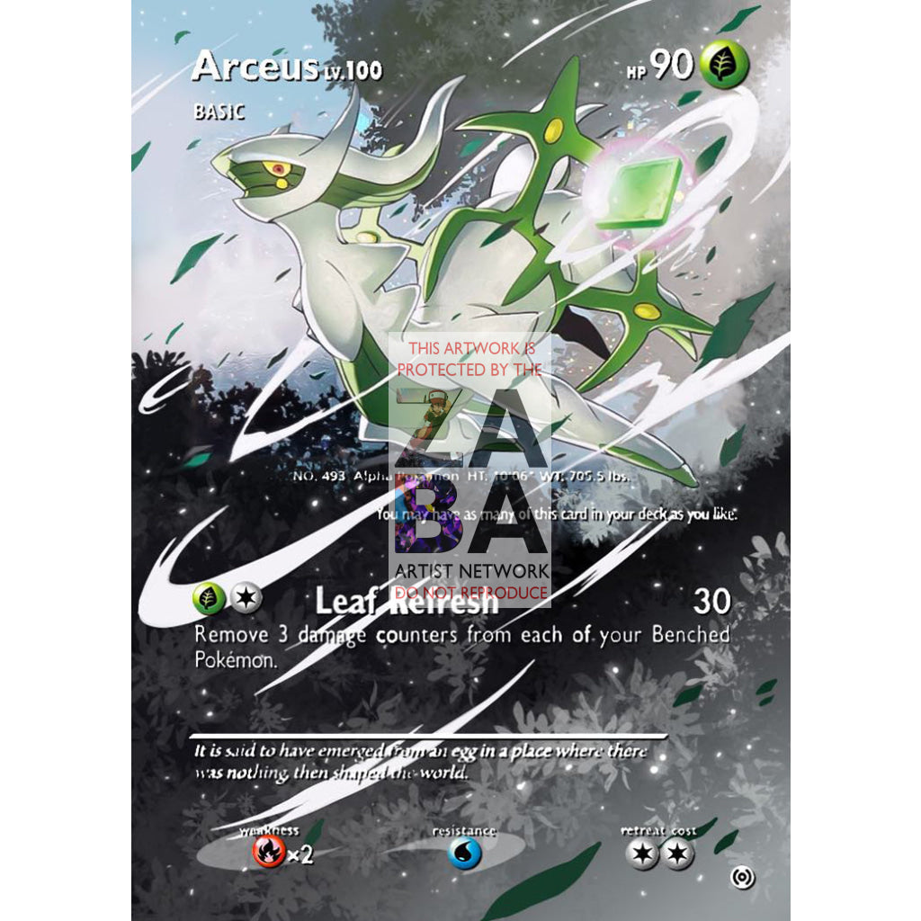 Arceus AR2 Platinum Arceus Extended Art Custom Pokemon Card - ZabaTV