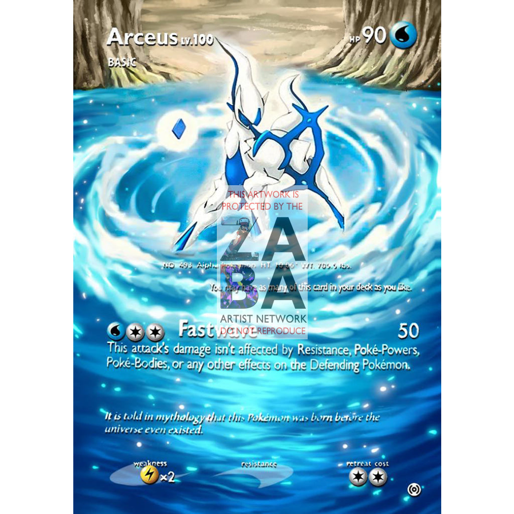 Arceus AR4 Platinum Arceus Extended Art Custom Pokemon Card - ZabaTV