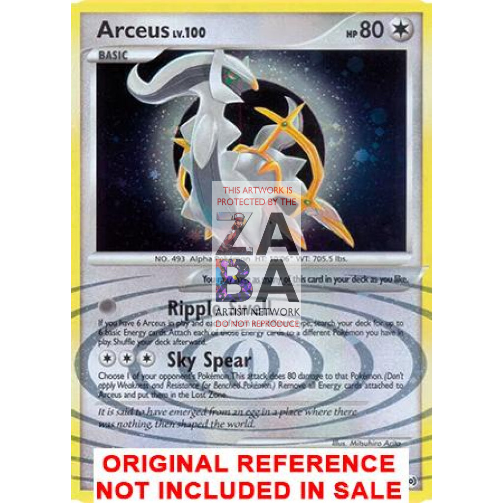 Arceus AR5 Platinum Arceus Extended Art Custom Pokemon Card - ZabaTV