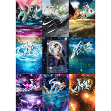 Arceus Ar6 Platinum Extended Art Custom Pokemon Card Textless / Silver Foil Full Series Of 9 Cards