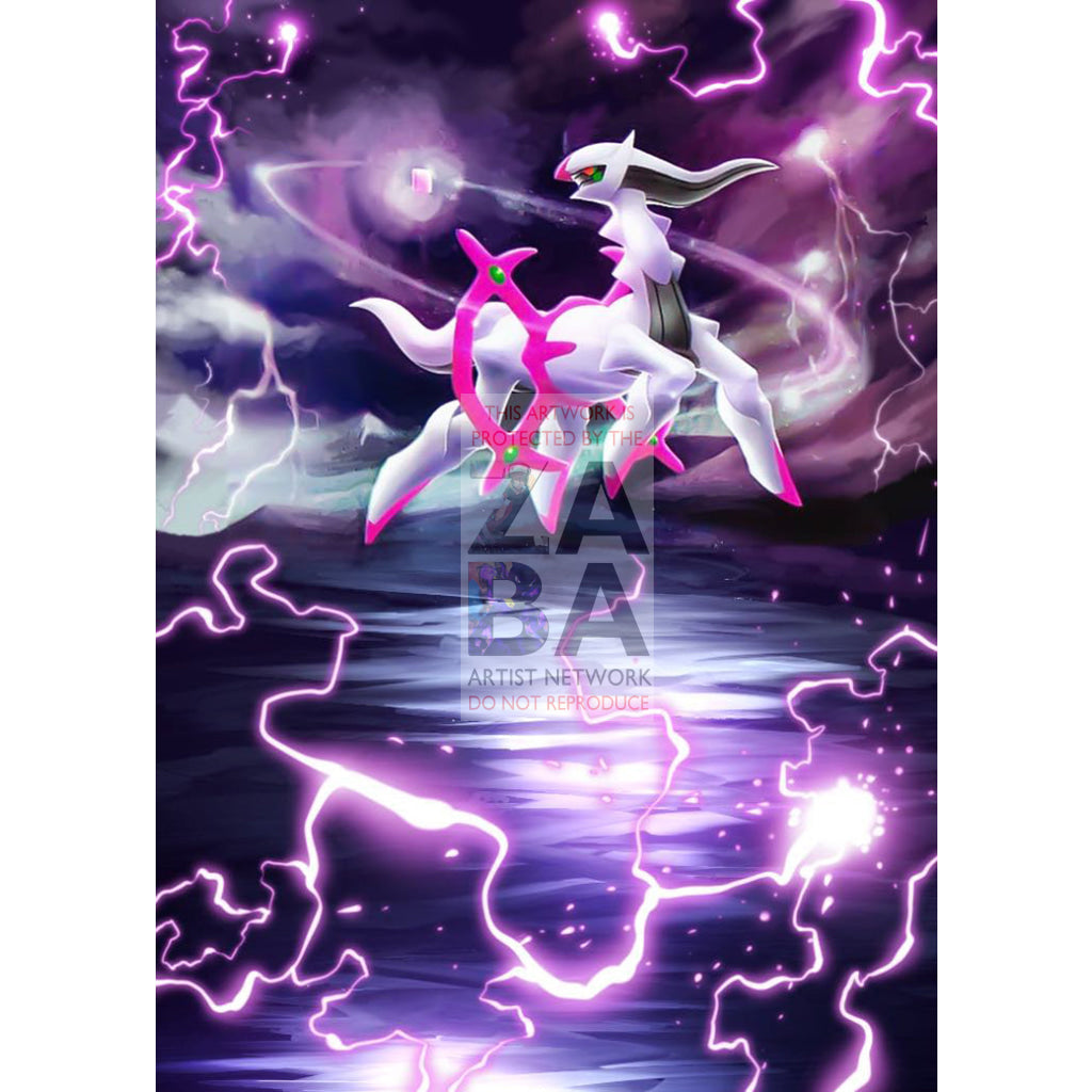 Arceus Ar7 Platinum Extended Art Custom Pokemon Card Textless / Silver Foil