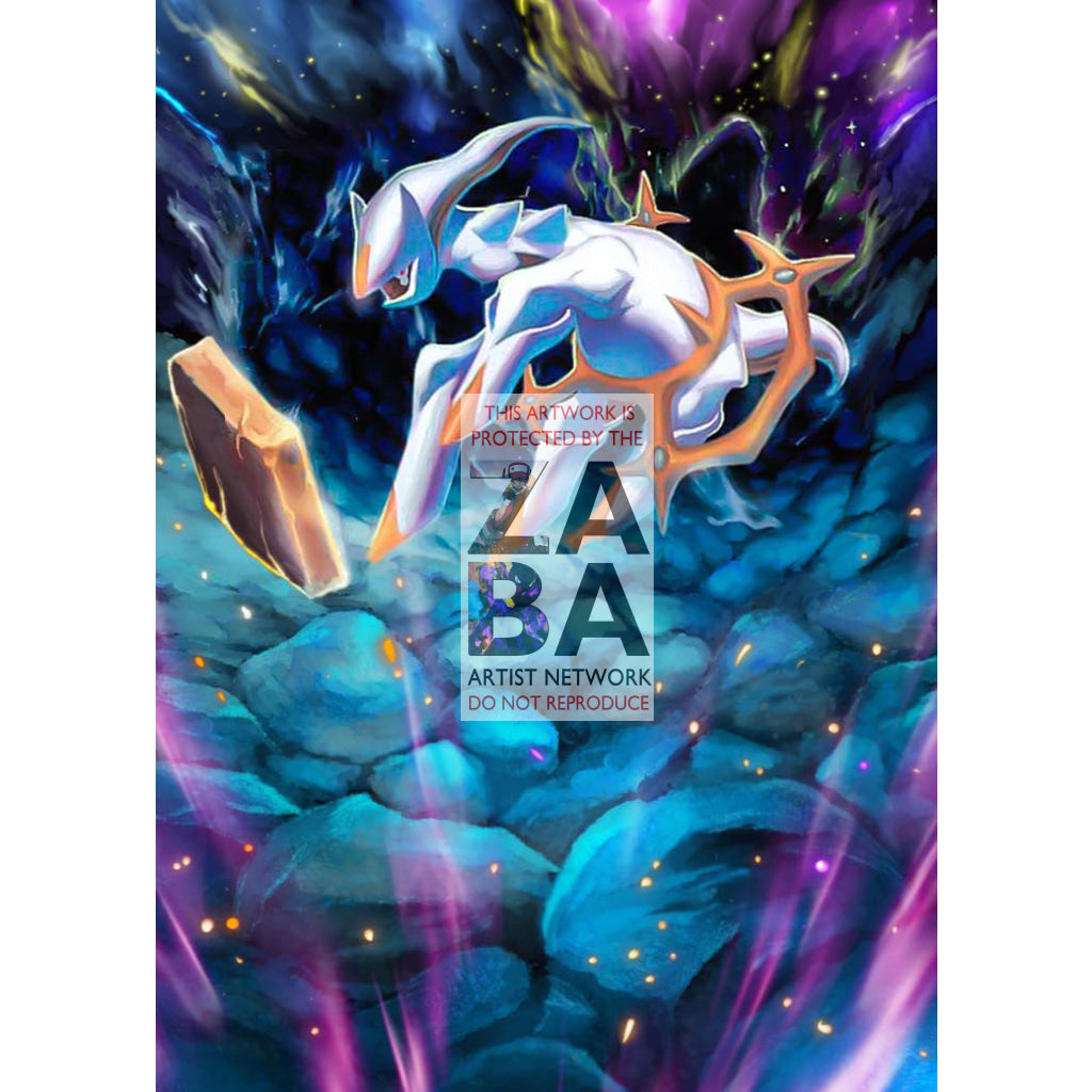 Arceus AR8 Platinum Arceus Extended Art Custom Pokemon Card - ZabaTV