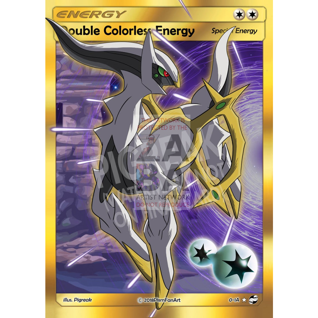 Arceus Double Colorless Energy Pigreak Custom Pokemon Card