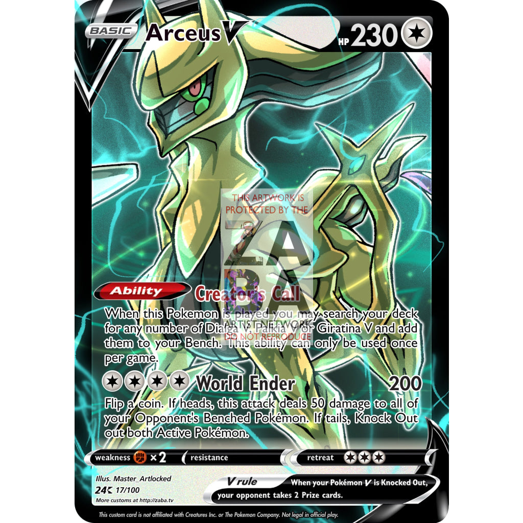 Arceus V Sinnoh Legendaries Collage Custom Pokemon Card - ZabaTV