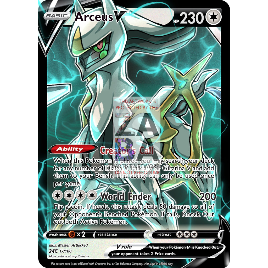 Arceus V Sinnoh Legendaries Collage Custom Pokemon Card - ZabaTV