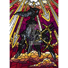 Arceus V (Stained-Glass) Custom Pokemon Card Fallen / Textless Silver Foil