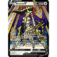 Arceus V (Stained-Glass) Custom Pokemon Card Silver Foil / Shining