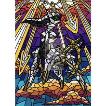 Arceus V (Stained-Glass) Custom Pokemon Card Standard / Textless Silver Foil