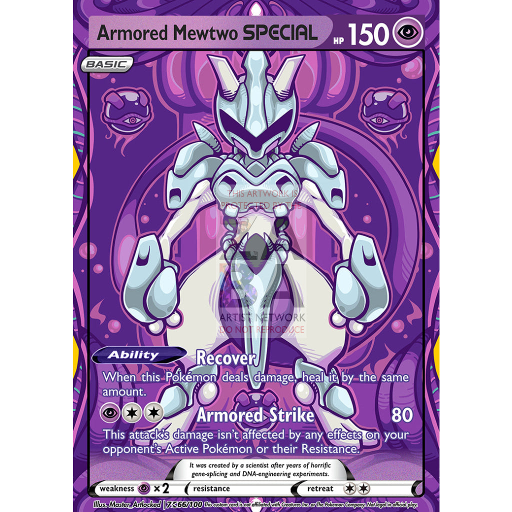 Armored Mewtwo SPECIAL Custom Pokemon Card - ZabaTV