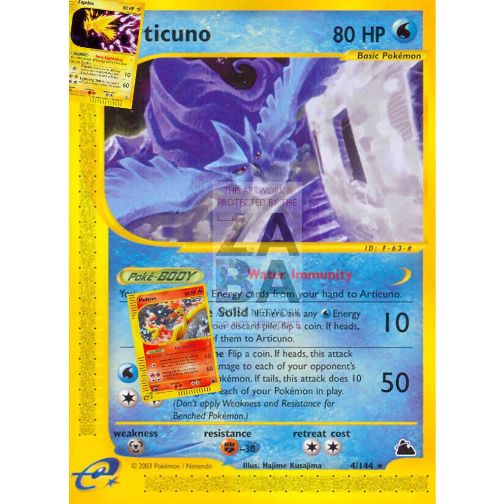 Articuno H3/H32 Skyridge Extended Art Custom Pokemon Card - ZabaTV