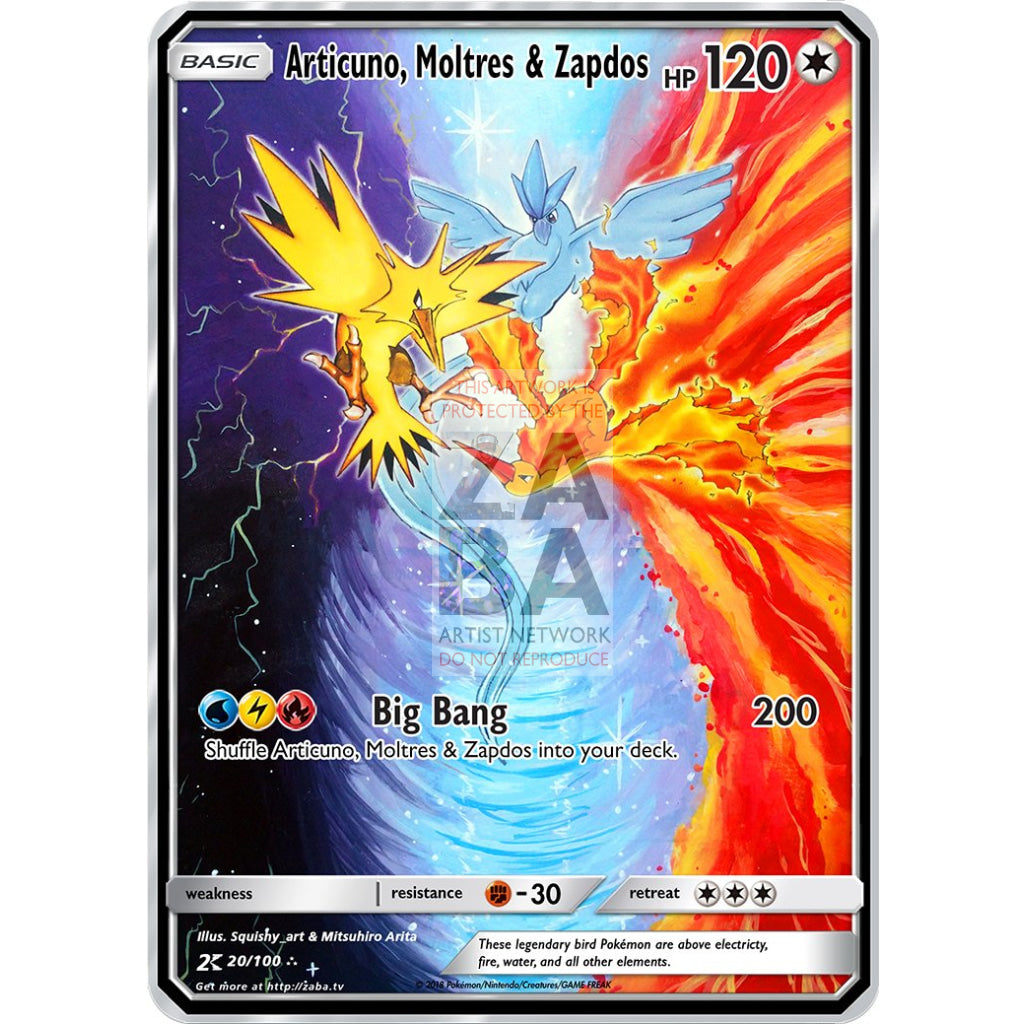 Articuno Moltres & Zapdos Custom Pokemon Card Silver Holographic