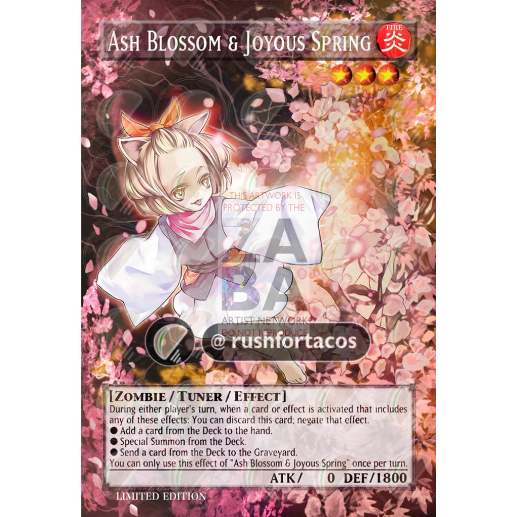 Ash Blossom & Joyous Spring v2 SDSB-EN019 Full Art ORICA- Custom Yu-Gi-Oh! Card - ZabaTV