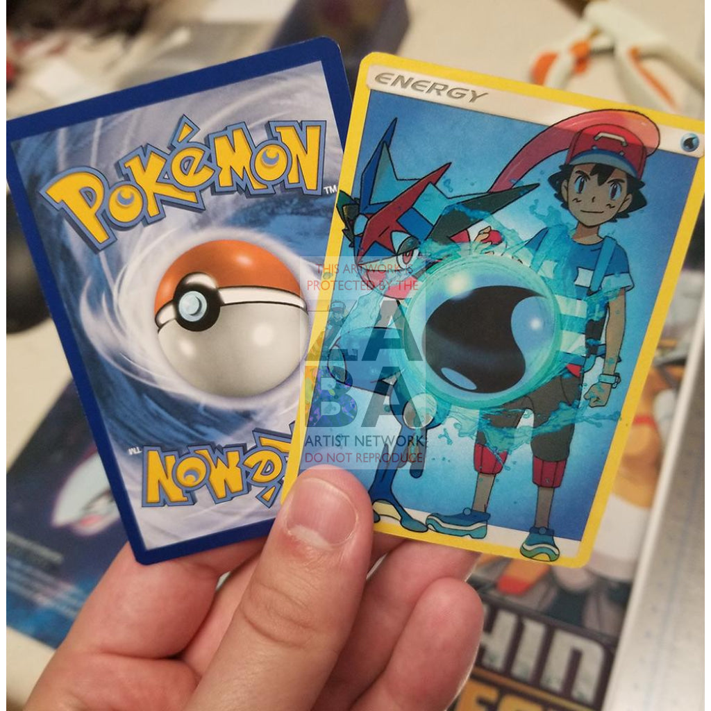 Ash-Greninja Water Energy Custom Pokemon Card