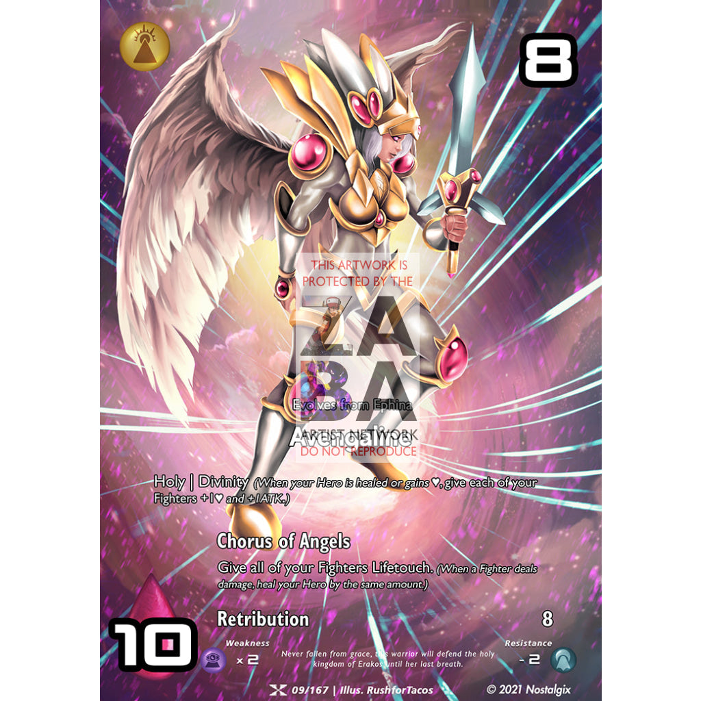 Avengaline 9/167 Base Set Extended Art Custom Nostalgix Card With Text / Star Holographic