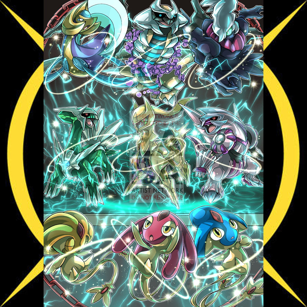 Azelf V Sinnoh Legendaries Collage Custom Pokemon Card - ZabaTV