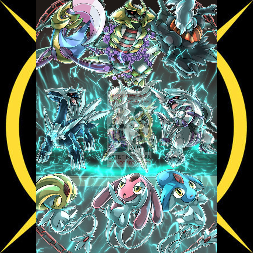 Azelf V Sinnoh Legendaries Collage Custom Pokemon Card - ZabaTV