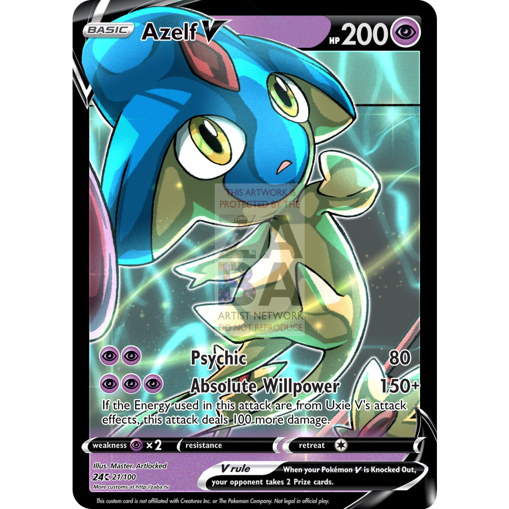 Azelf V Sinnoh Legendaries Collage Custom Pokemon Card - ZabaTV