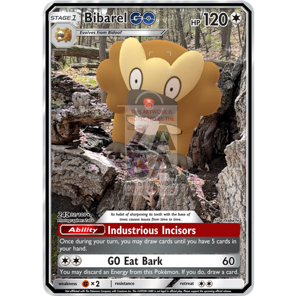 Bibarel GO Custom Pokemon GO Card - ZabaTV